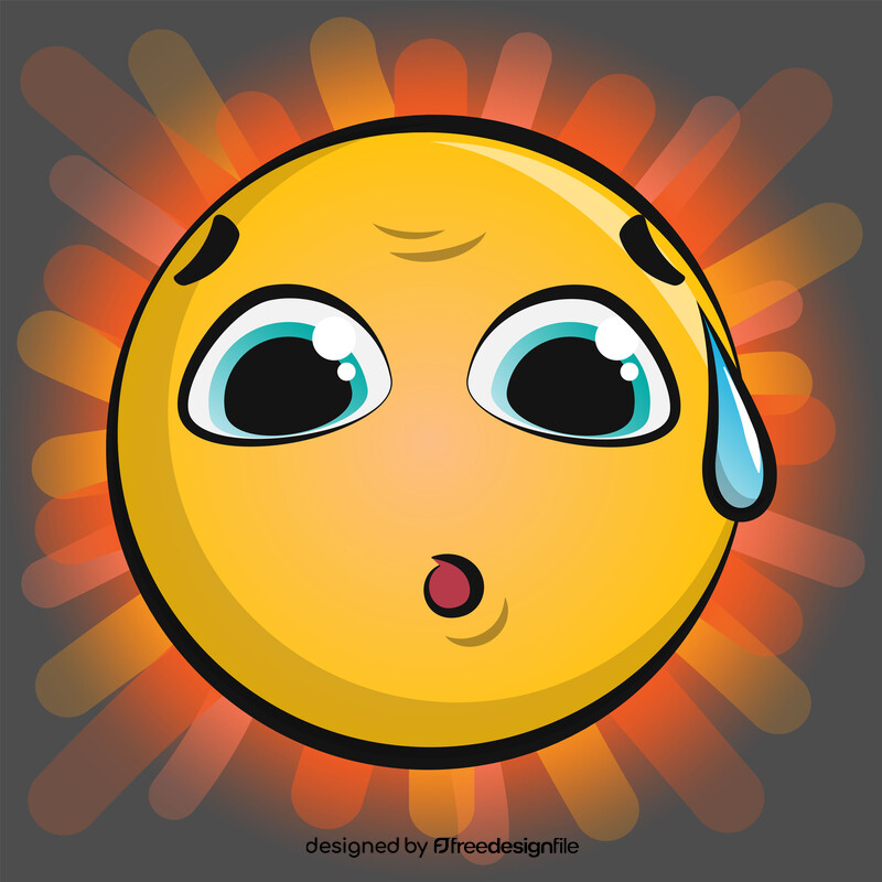 Tired emoji, emoticon, smiley vector