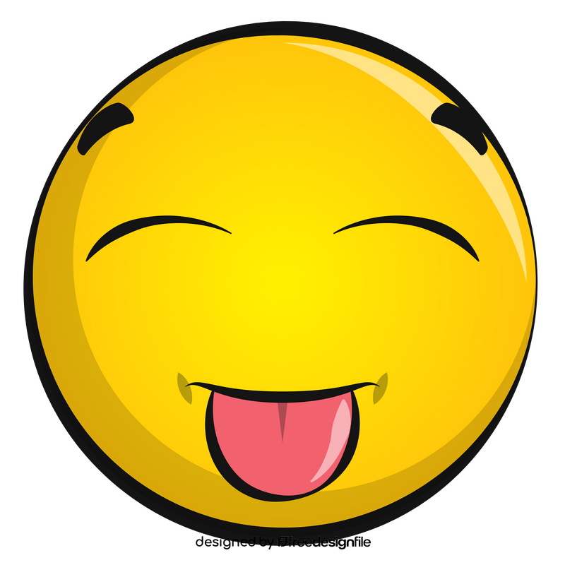 Tongue emoji, emoticon, smiley clipart