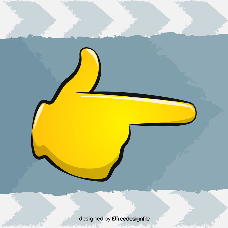Pointing right emoji, emoticon vector