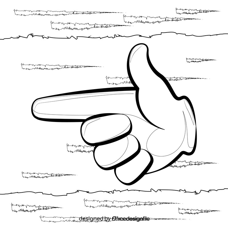 Pointing left emoji, emoticon black and white vector