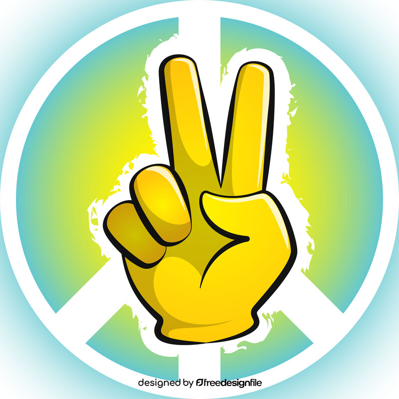 Peace emoji, emoticon vector
