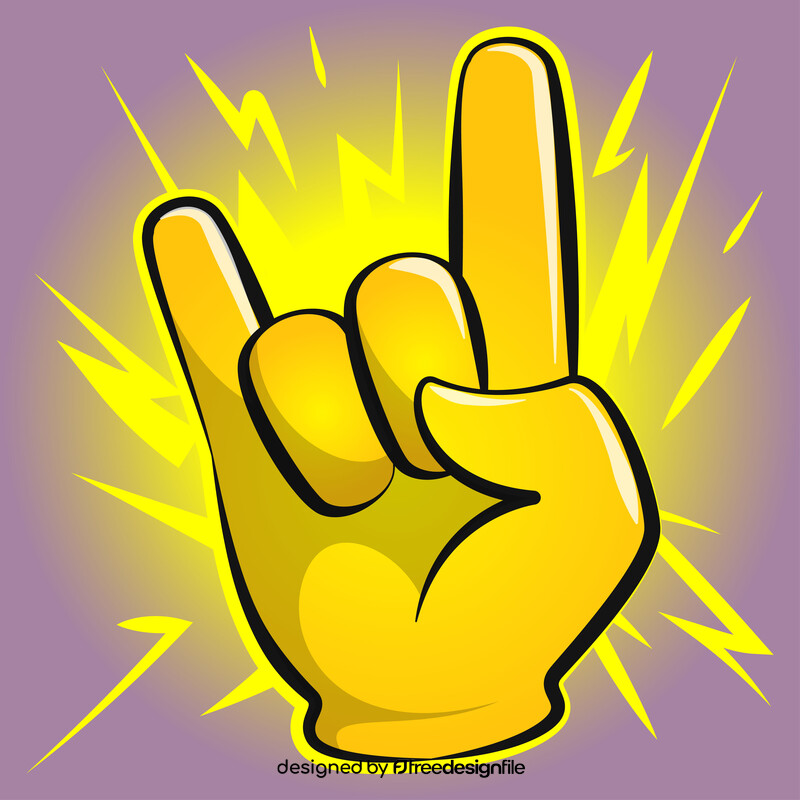 Rock emoji, emoticon vector