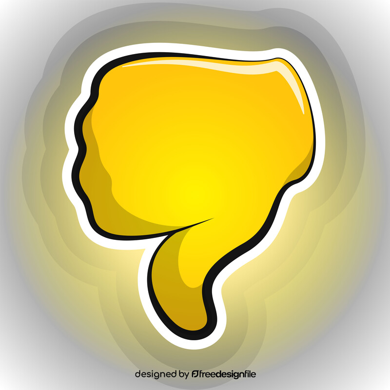 Thumbs down emoji, emoticon vector