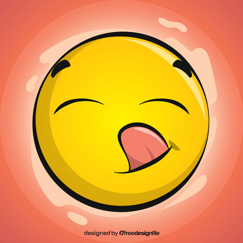 Tongue out emoji, emoticon, smiley vector