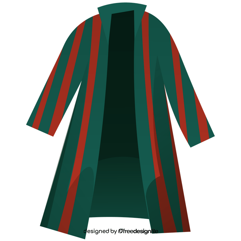 Uzbekistan traditional coat chapan clipart