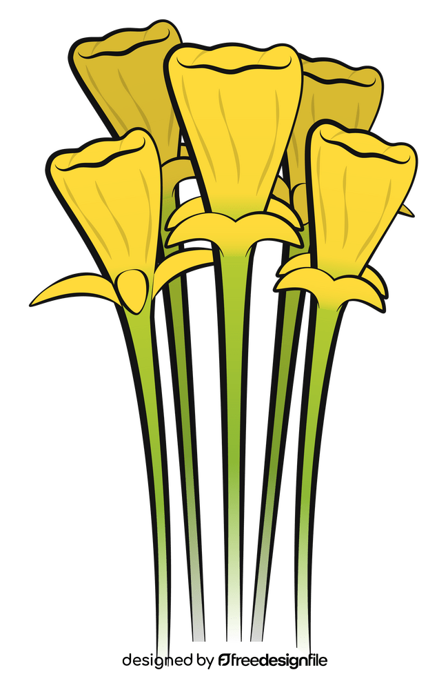 Golden bells flower clipart