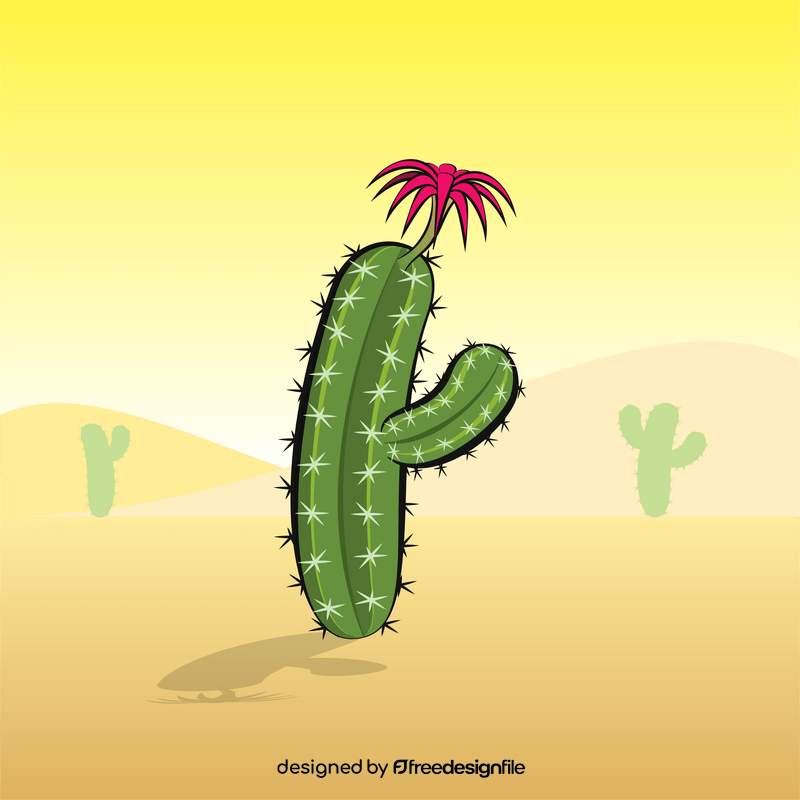 Cactus flower vector