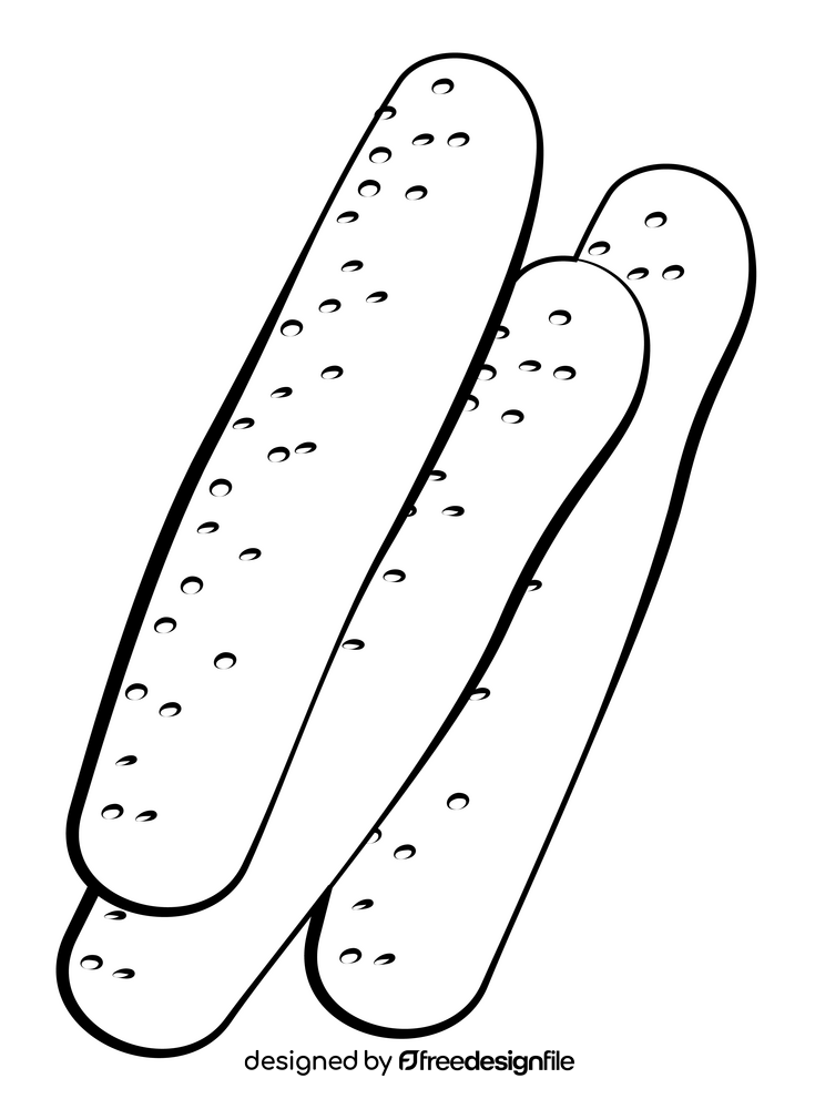 Breadsticks black and white clipart