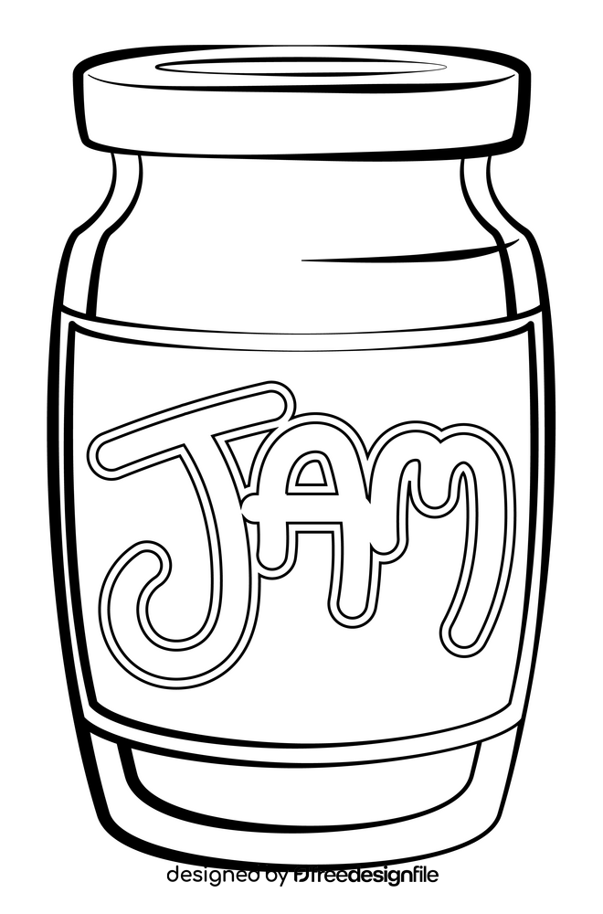 Jam black and white clipart