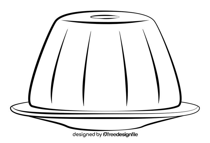 Jelly black and white clipart