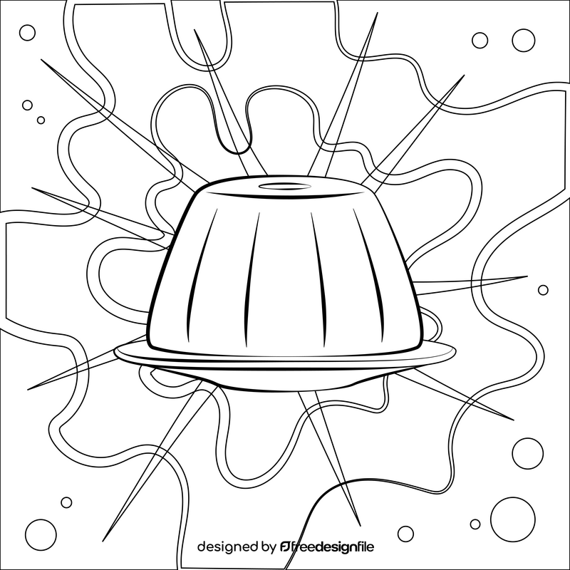 Jelly black and white vector
