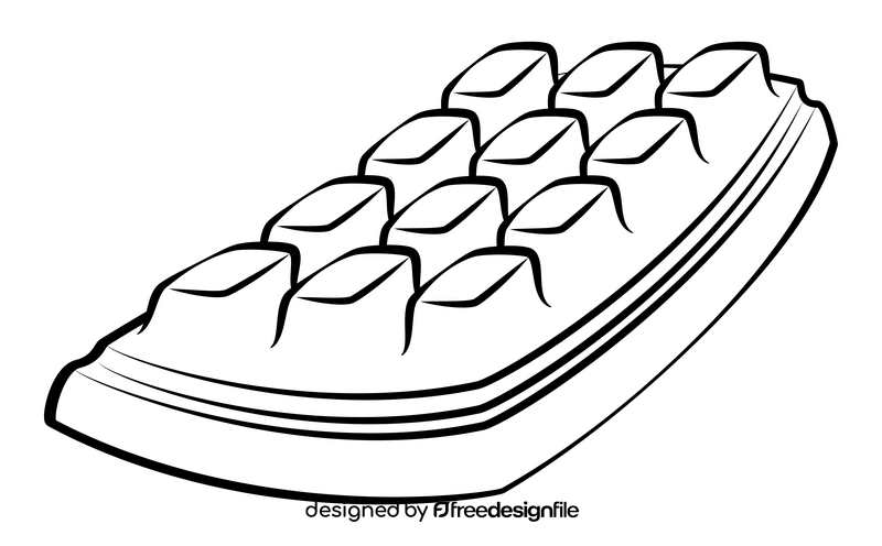 Chocolate black and white clipart