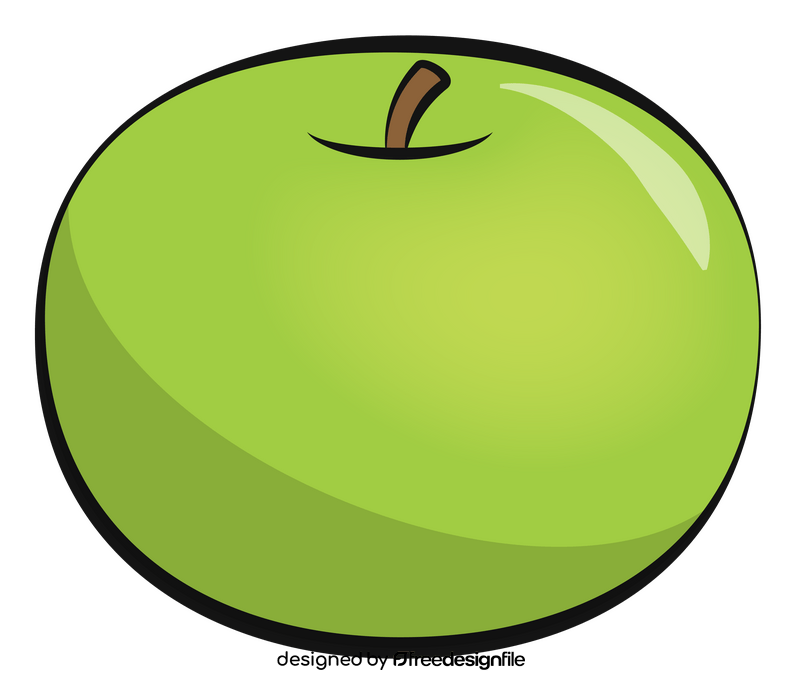Green apple fruit clipart