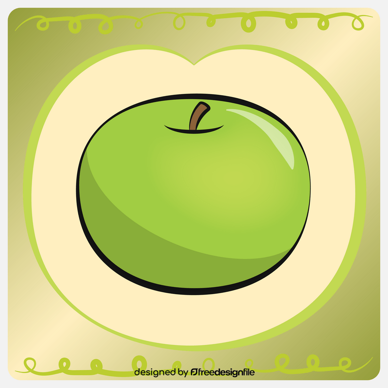 Green apple fruit vector