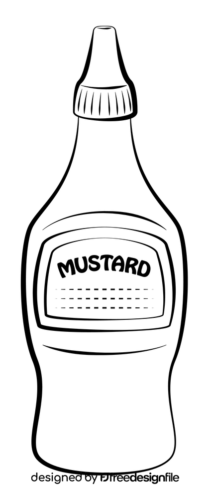 Mustard black and white clipart