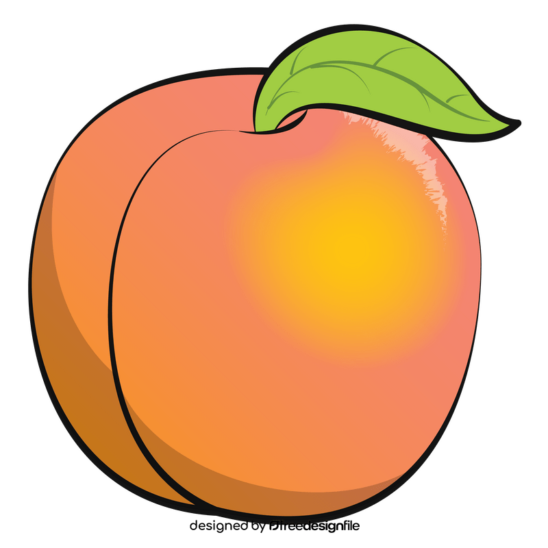 Peach fruit clipart
