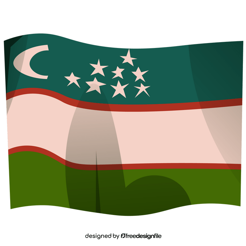 Uzbekistan flag clipart