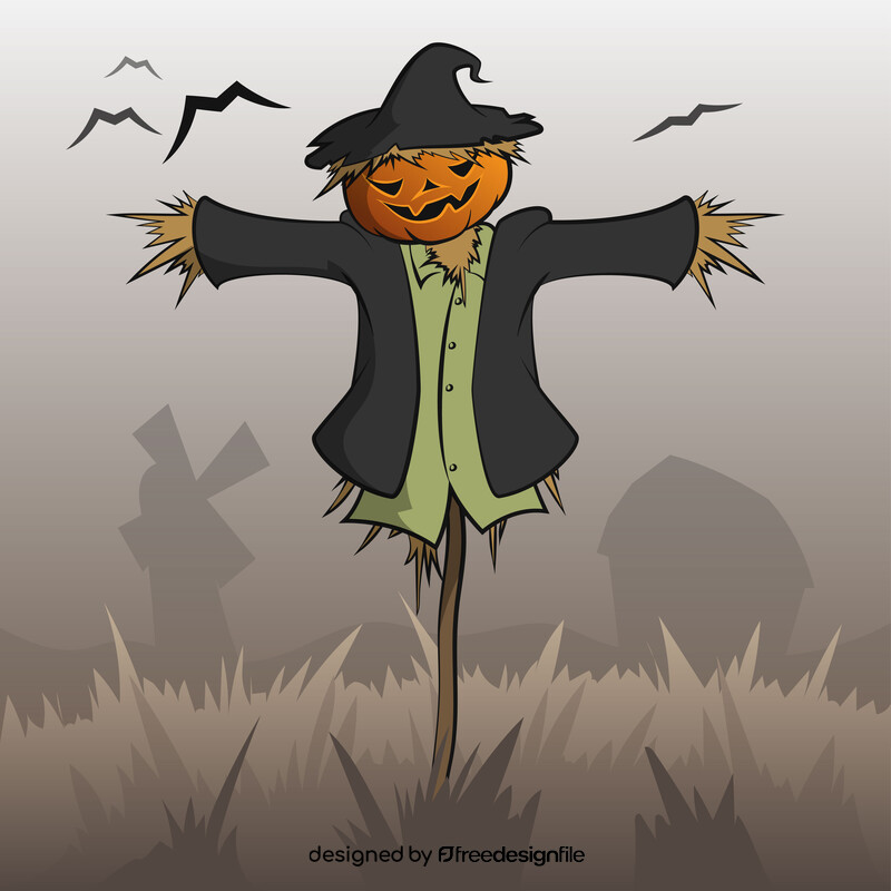Halloween scarecrow vector
