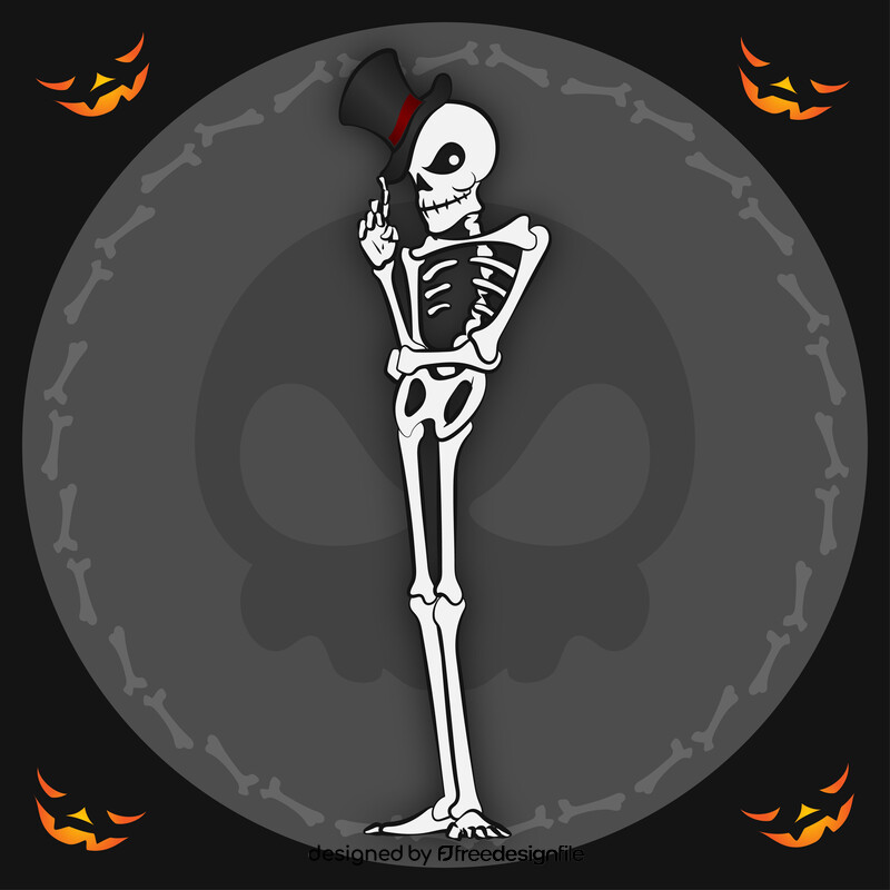 Halloween skeleton vector