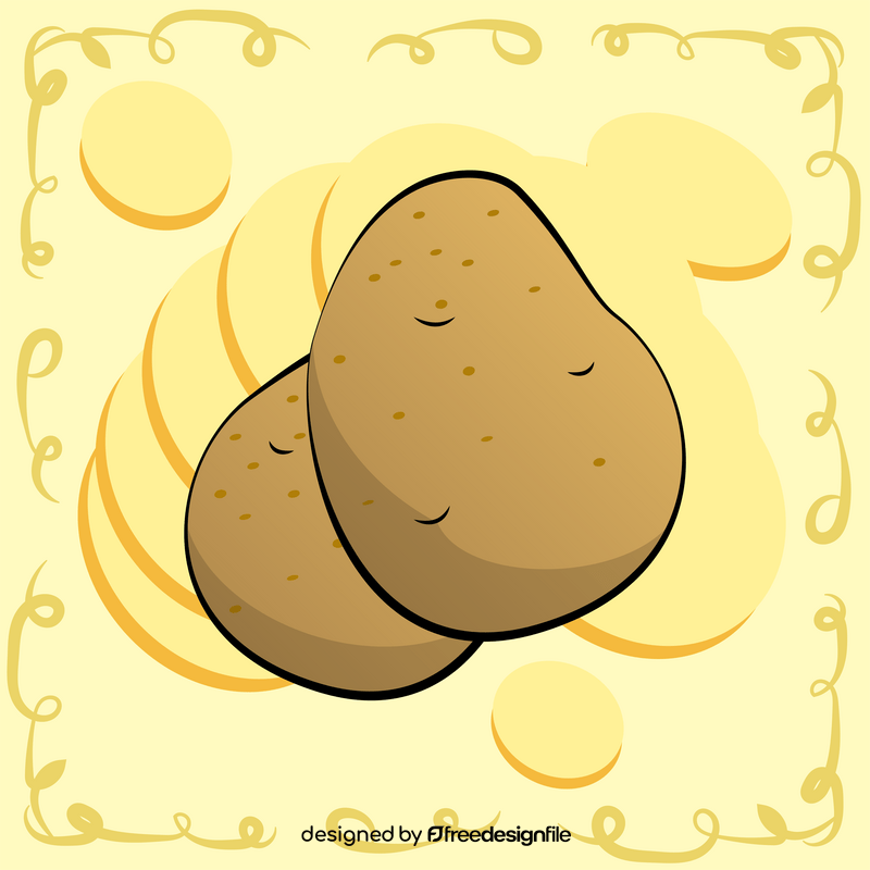 Potato vegetable with background vector