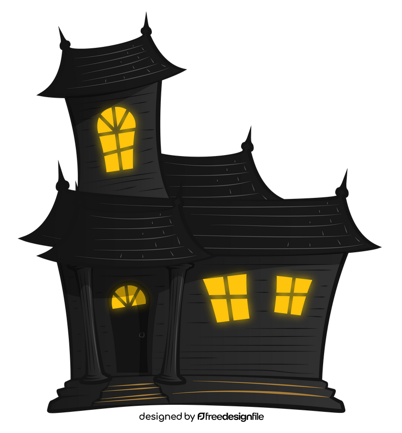 Halloween haunted house clipart