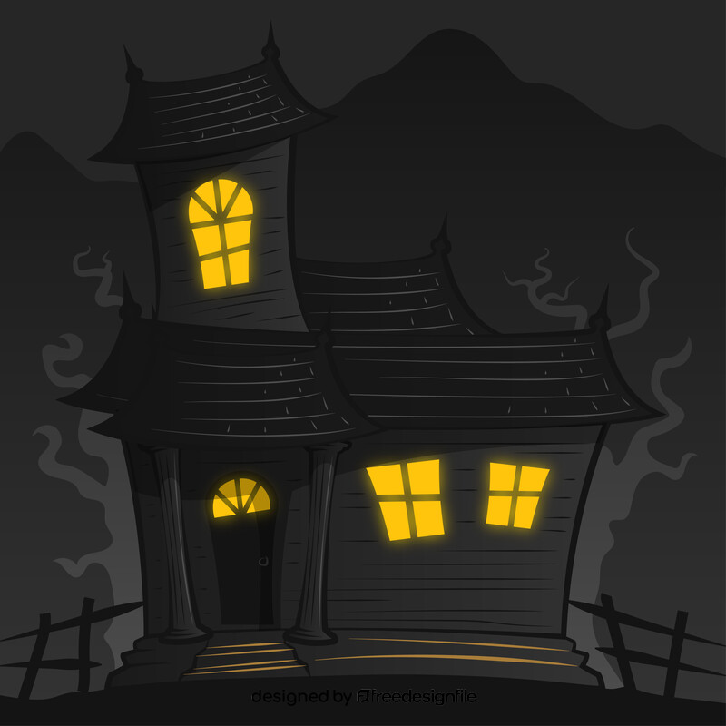 Halloween haunted house vector