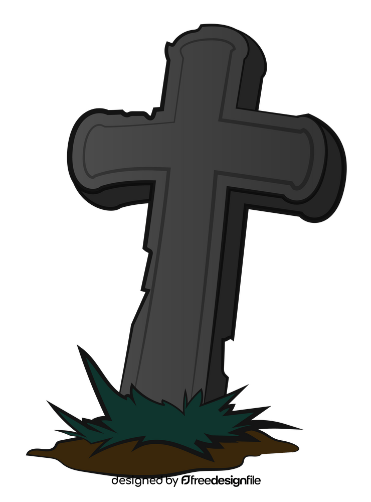 Tombstone cross clipart