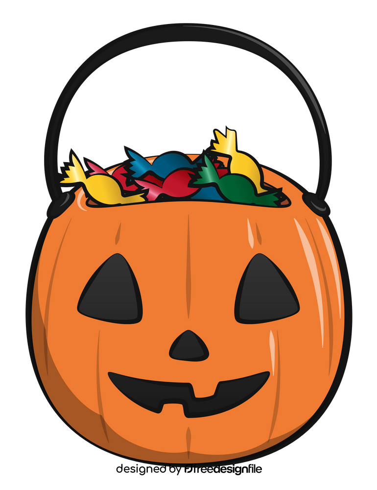 Halloween candy bucket clipart