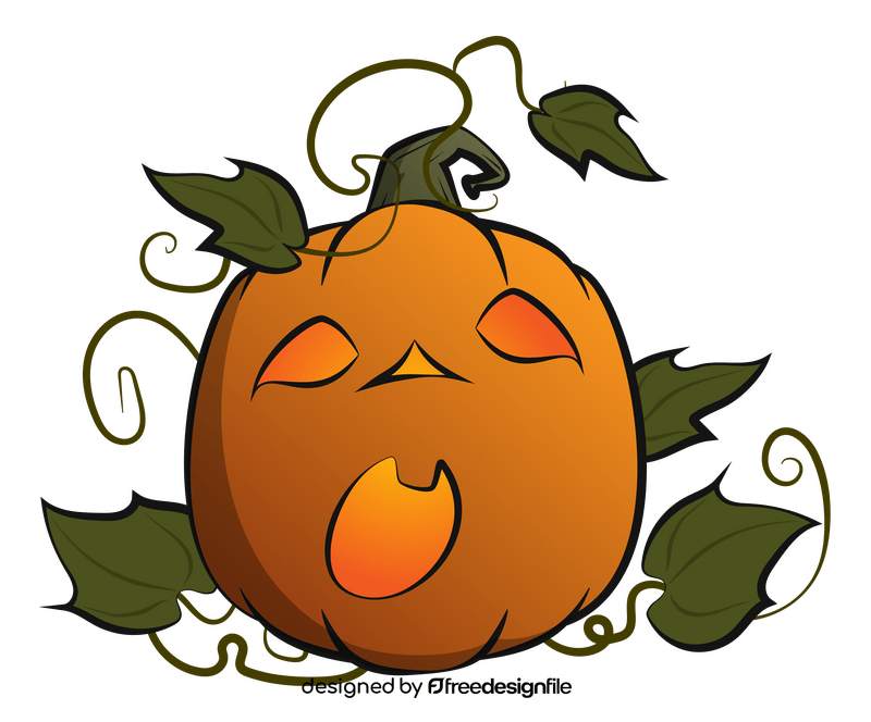 Surprised pumpkin clipart
