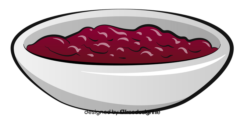 Cranberry sauce clipart