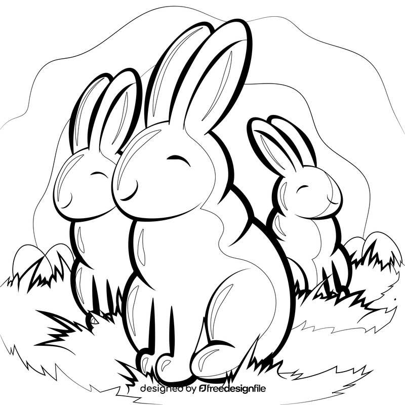 Easter chocolate bunny rabbit black and white vector