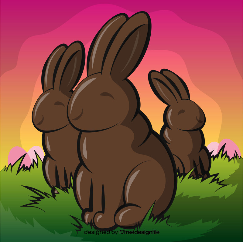 Easter chocolate bunny rabbit vector