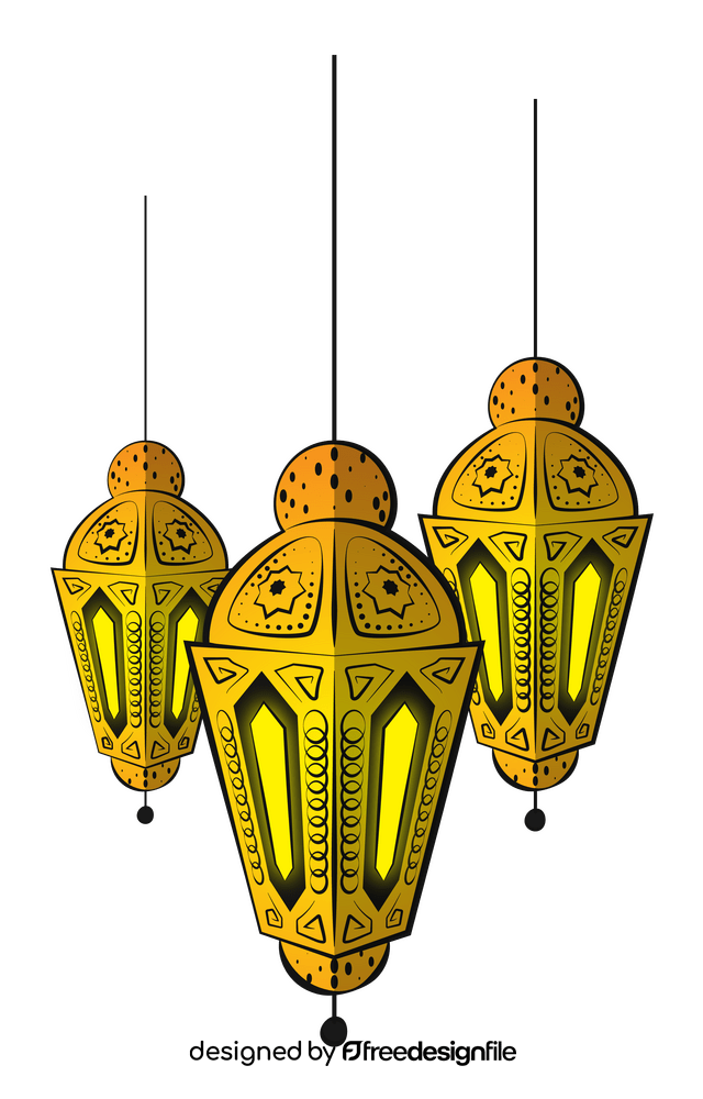 Islamic lanterns clipart