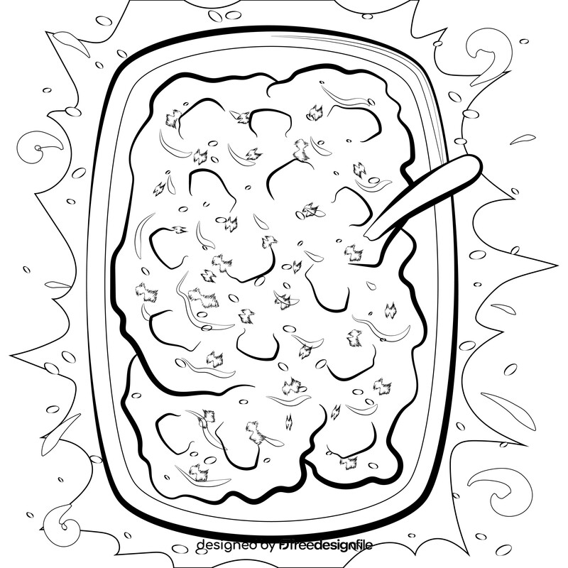 Thanksgiving stuffing black and white vector