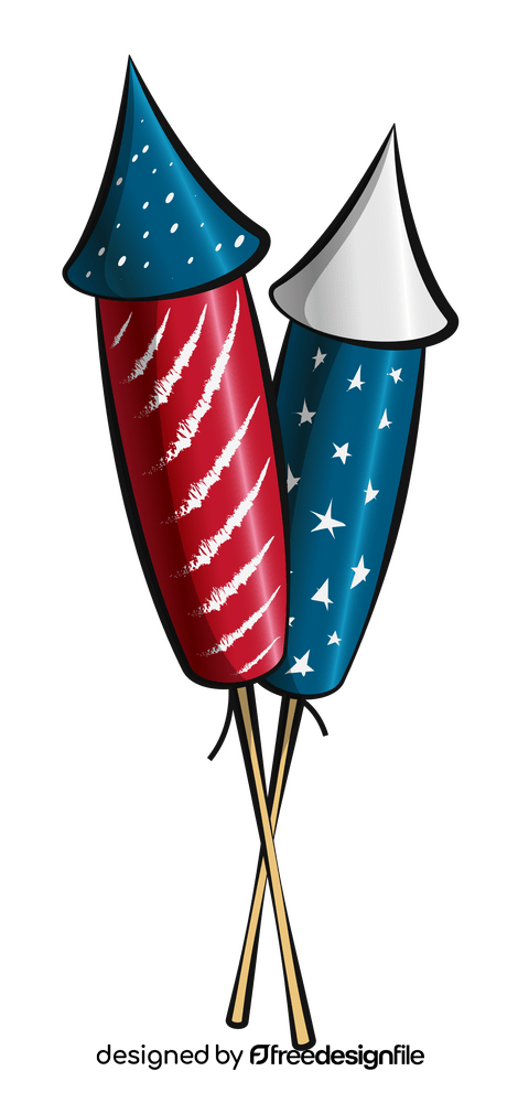Independence day fireworks clipart