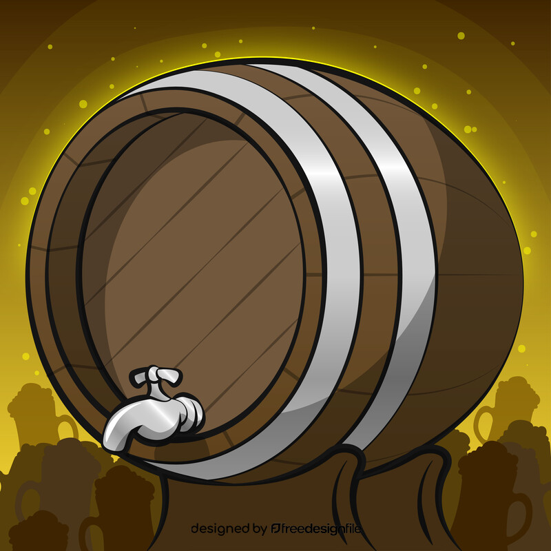 Beer barrel keg vector
