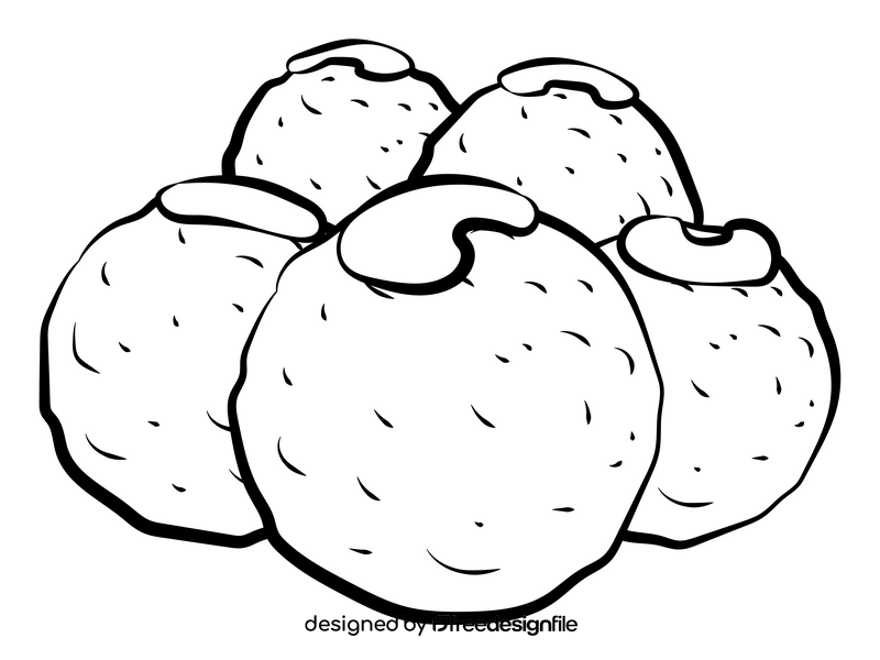 Laddu drawing black and white clipart