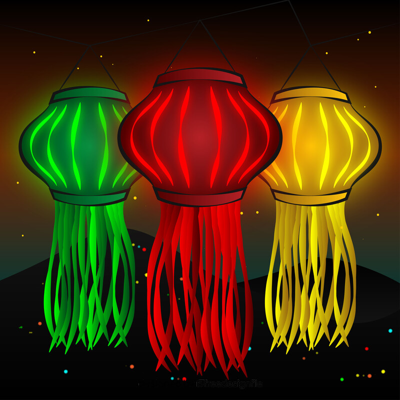 Diwali lantern vector