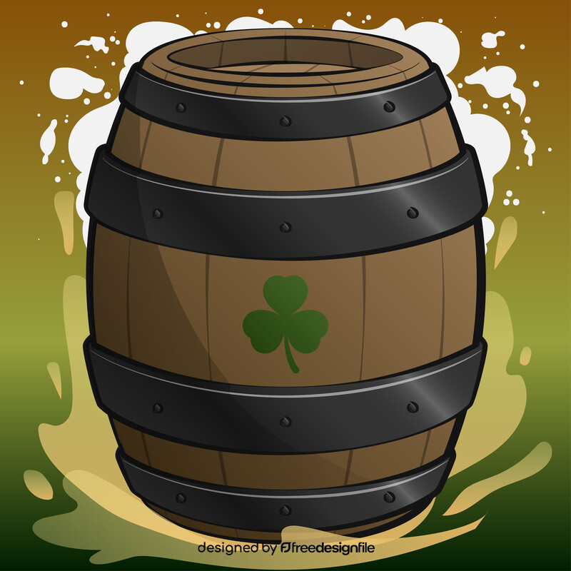 Beer barrel, keg, irish beer, st patricks day vector