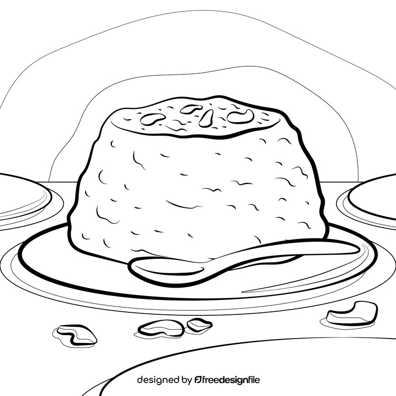 Halwa black and white vector