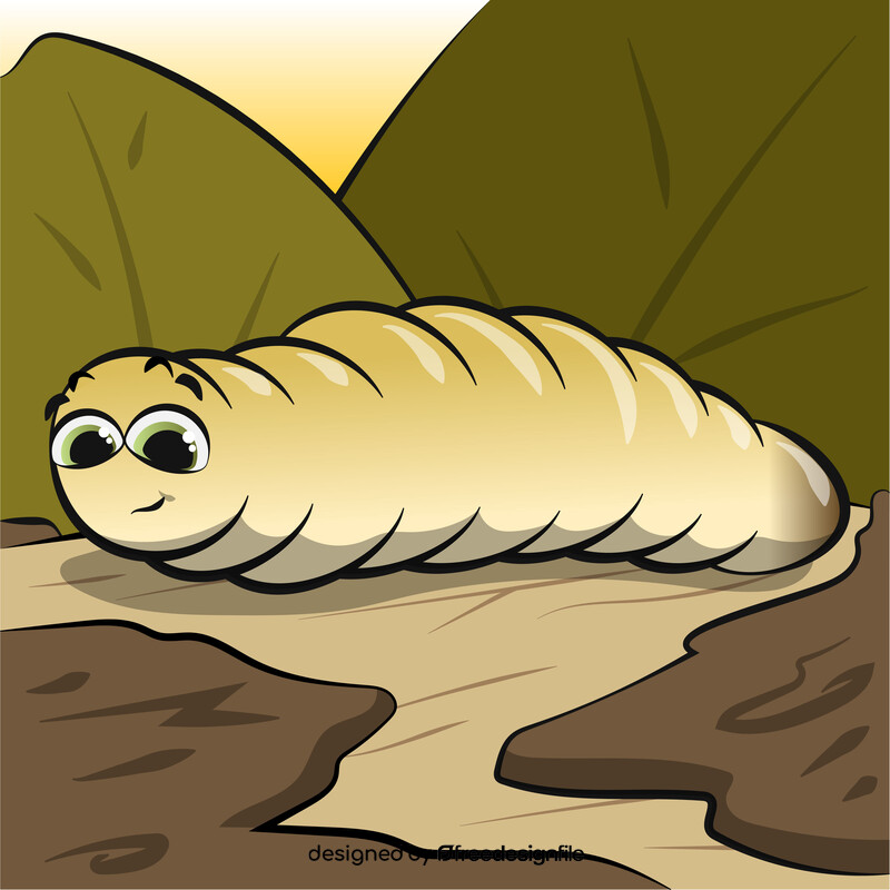 Maggot cartoon vector