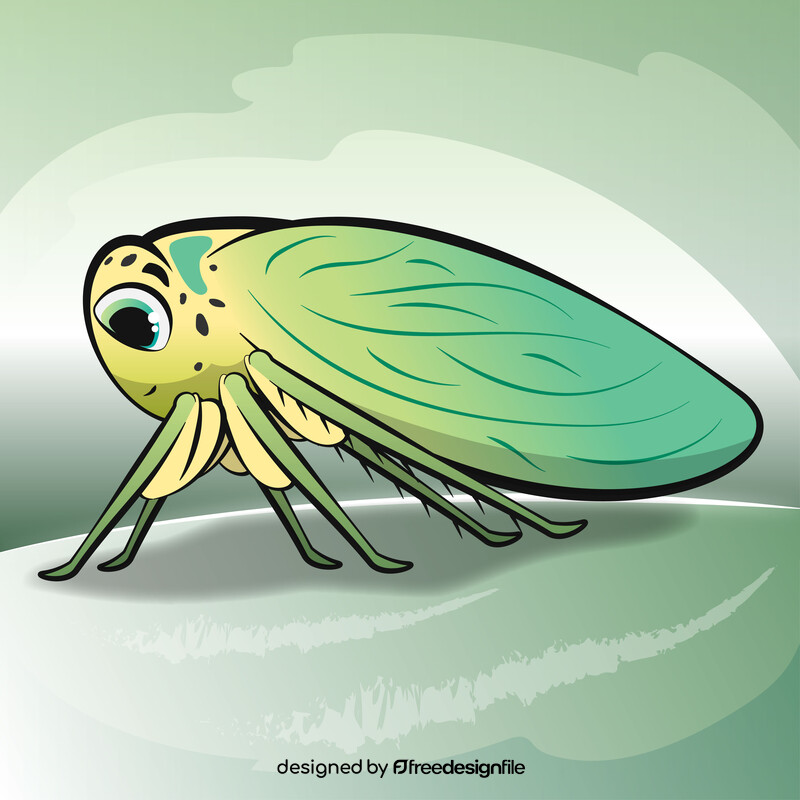 Leafhopper cartoon vector