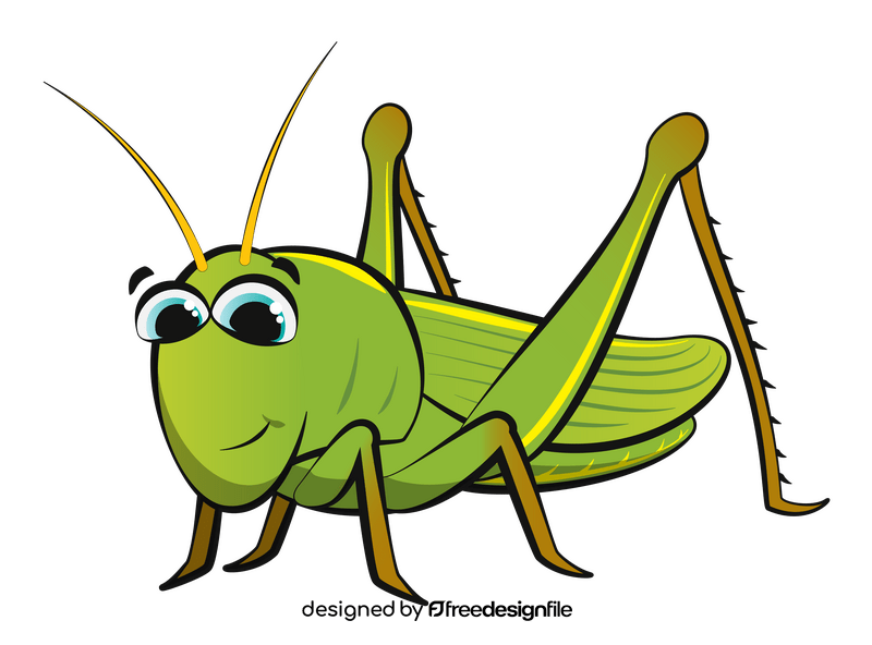 Grasshopper cartoon clipart