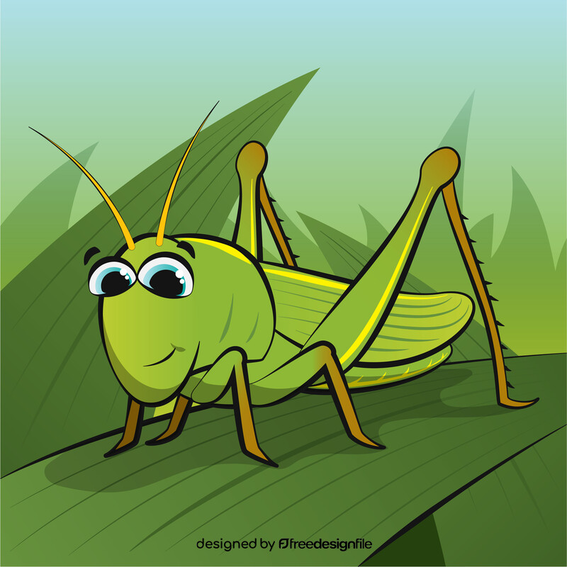 Grasshopper cartoon vector
