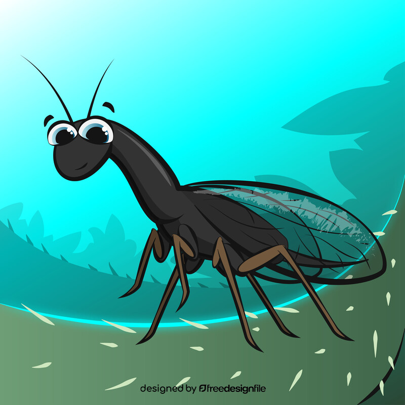 Snakefly cartoon vector