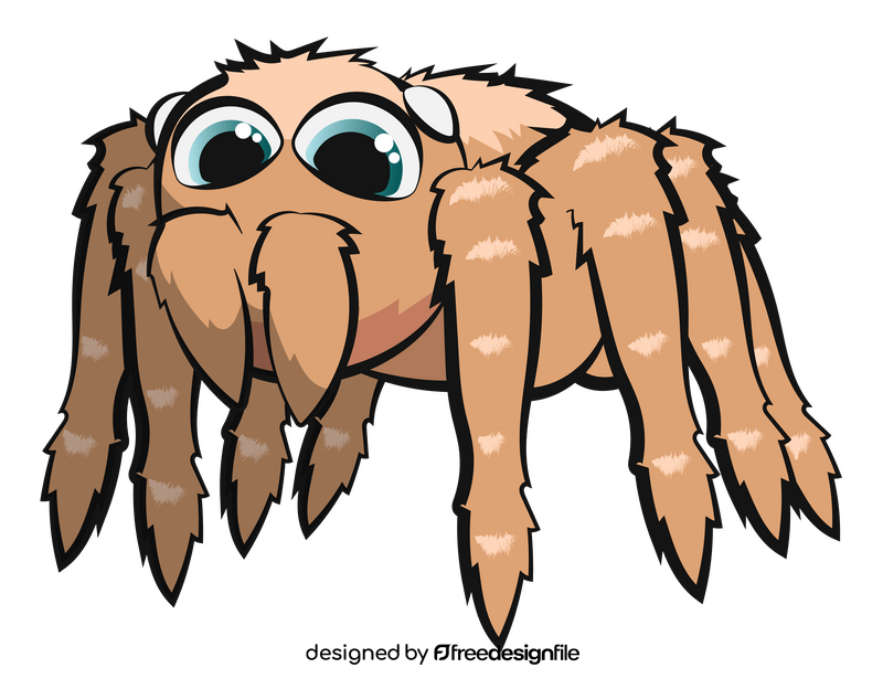 Jumping spider cartoon clipart