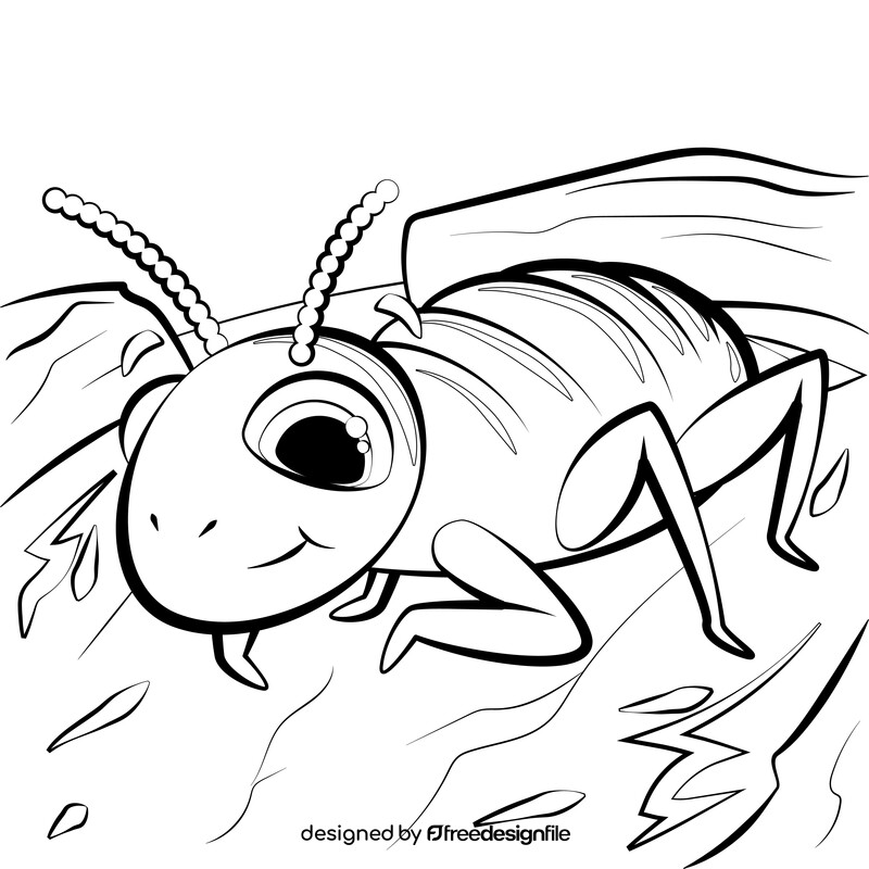 Termite cartoon black and white vector