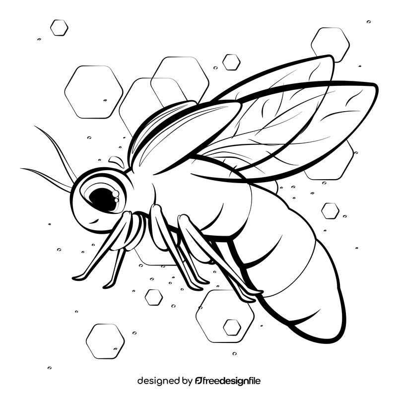 Firefly cartoon black and white vector