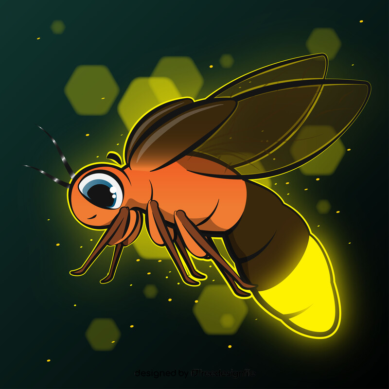 Firefly cartoon vector