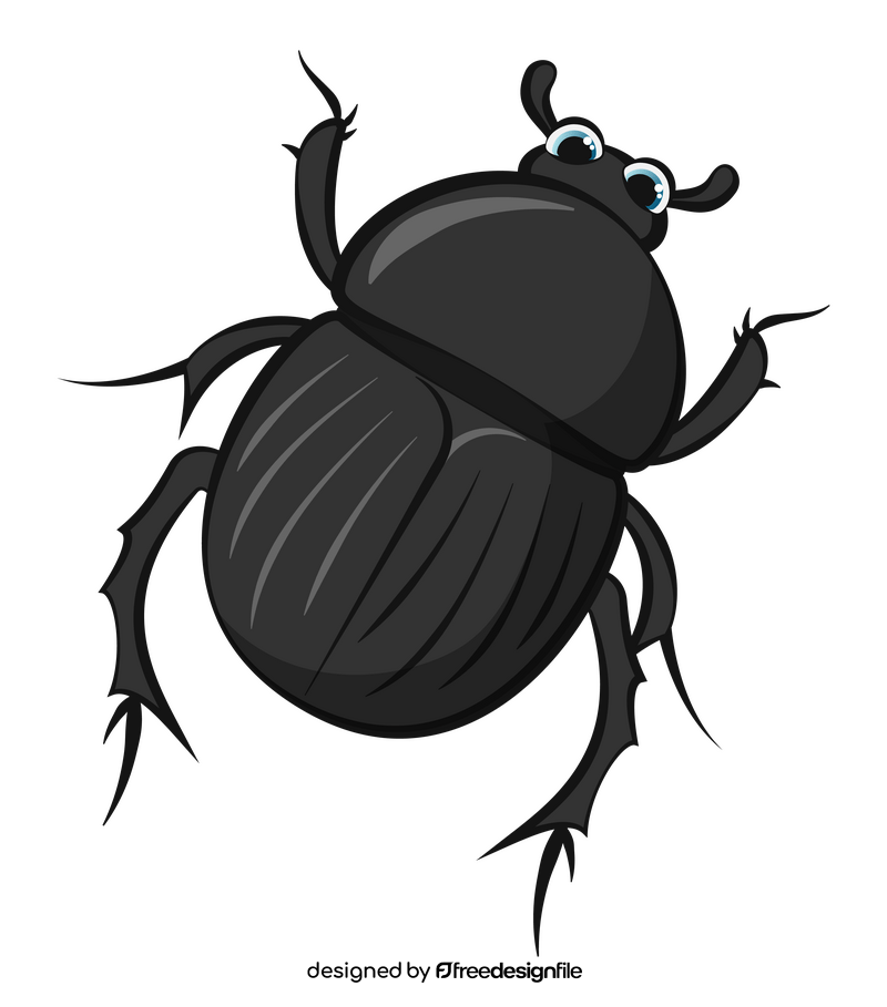 Scarab beetle cartoon clipart